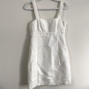 Trina turk structured white dress